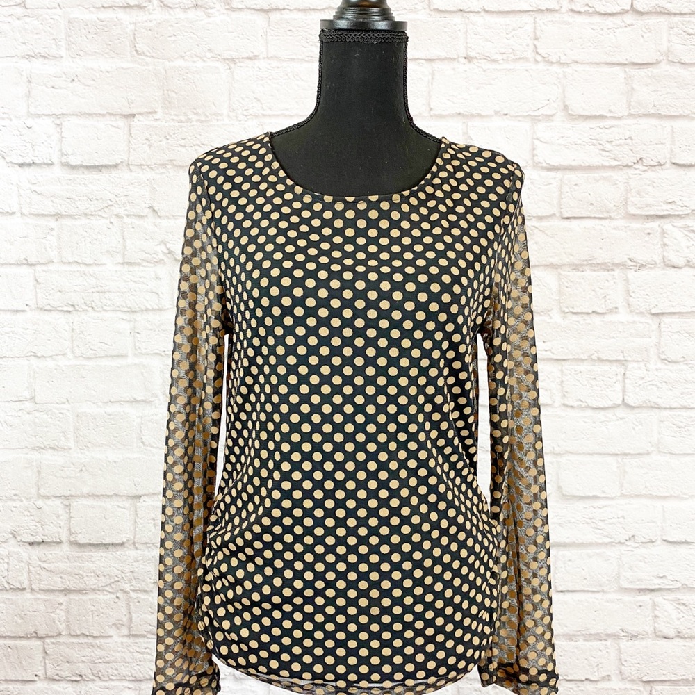 **SOLD** Chico’s Sheer Polka Dot Print Top
